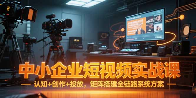 中小企业短视频实战课，认知+创作+投放，矩阵搭建全链路系统方案-董叔项目网