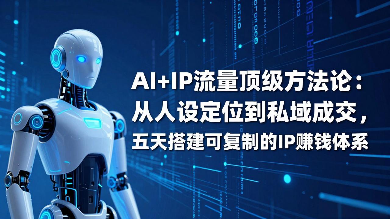 AI+IP顶级方法论:从人设定位到私域成交,五天搭建可复制的IP赚钱体系-董叔项目网