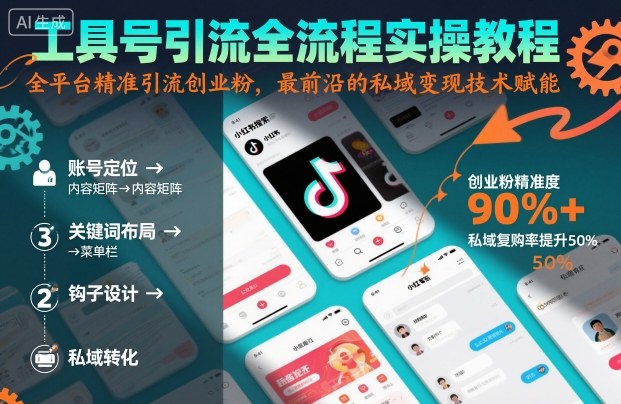 工具号引流全流程保姆级实操教程,全平台精准引流创业粉,最前沿的私域变现技术赋能-董叔项目网