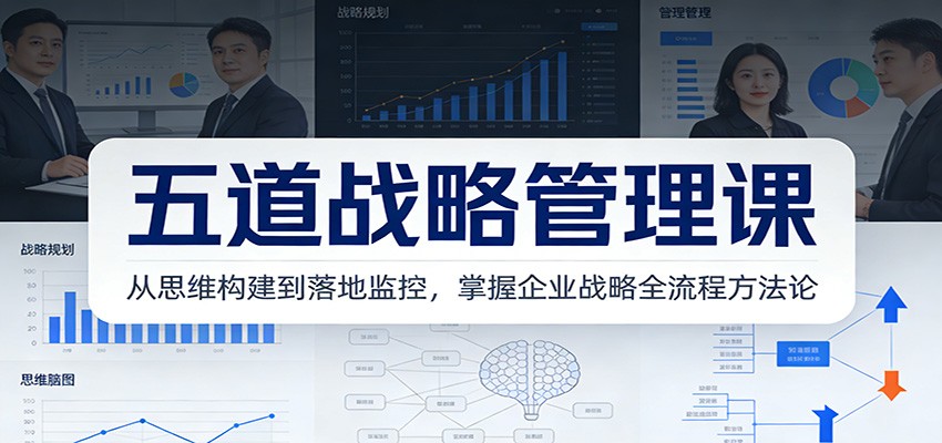 五道战略管理课：从思维构建到落地监控，掌握企业战略全流程方法论-董叔项目网
