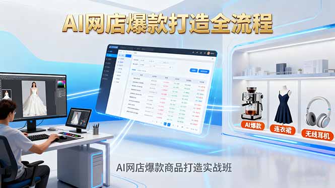 AI网店爆款商品打造实战班：AI技术实现商品图智能处理，快速搭建AI网店-董叔项目网