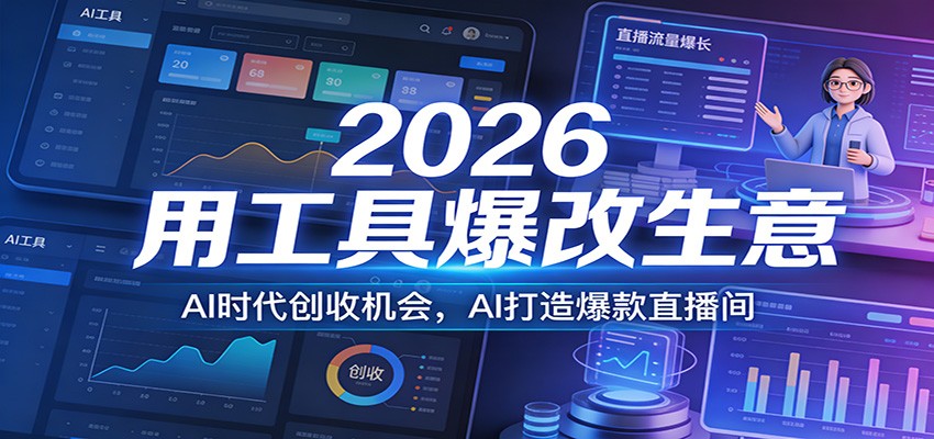 2026用工具爆改生意，AI时代创收机会，AI打造爆款直播间-董叔项目网