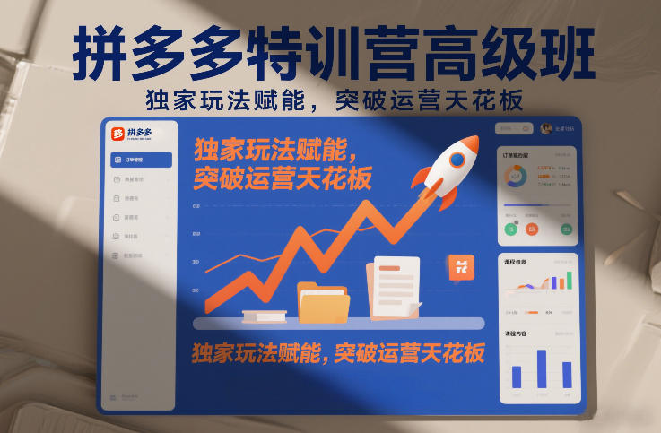 拼多多特训营高阶班，独家玩法赋能，突破运营天花板(更新26年3月)-董叔项目网