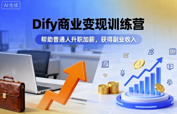 Dify商业变现训练营,帮助普通人升职加薪,获得副业收入-董叔项目网