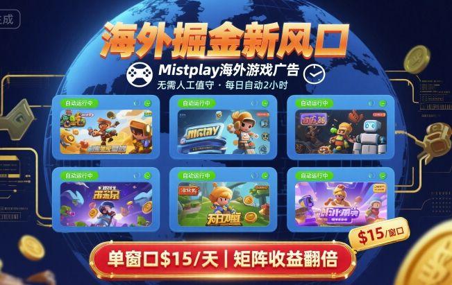 海外掘金新风口，Mistplay海外游戏广告，每日自动运行，单窗口稳入2美刀 ，可矩阵操作【揭秘】-董叔项目网
