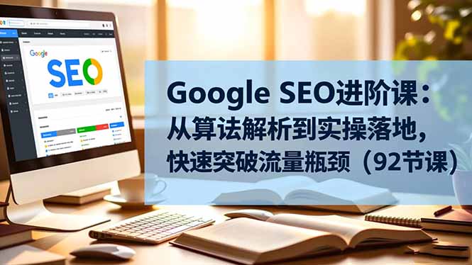 Google SEO进阶课：从算法解析到实操落地，快速突破流量瓶颈(92节课-董叔项目网