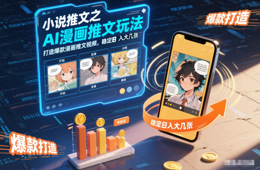小说推文之AI漫画推文玩法,打造爆款漫画推文视频,稳定日入大几张-董叔项目网