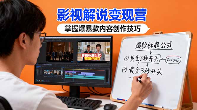 影视解说变现营:通过30+实战案例爆款内容创作技巧,掌握影视解说盈利密码-董叔项目网