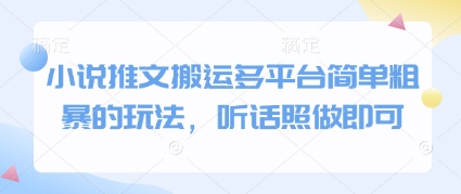 小说推文搬运多平台简单粗暴的玩法，听话照做即可-董叔项目网