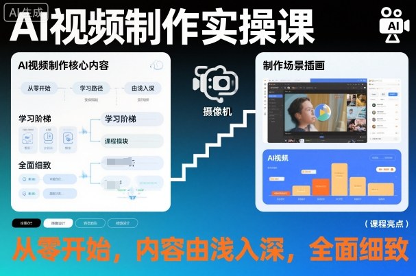 AI视频制作实操课，从零开始，内容由浅入深，全面细致-董叔项目网