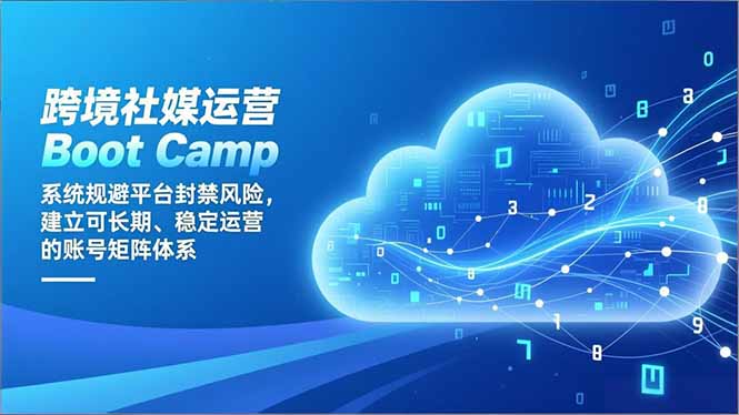 跨境社媒运营Boot Camp：系统规避平台封禁风险，建立可长期、稳定运营的账号矩阵体系-董叔项目网