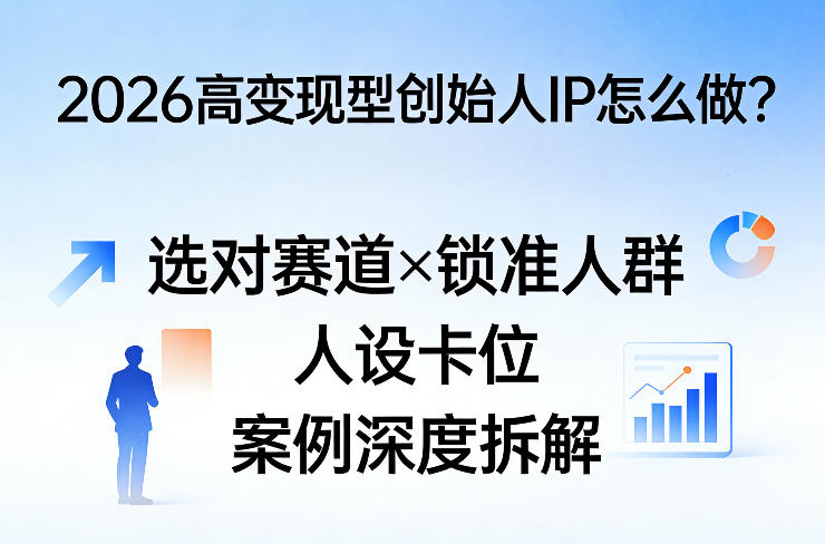 2026高变现型创始人IP怎么做?选对赛道×锁准人群×人设卡位×案例深度拆解-董叔项目网