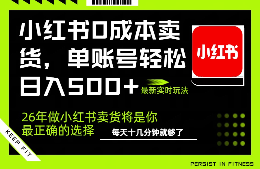 小红书0成本AI卖货，单账号轻松日入500+，完全托管AI，可矩阵放大-董叔项目网