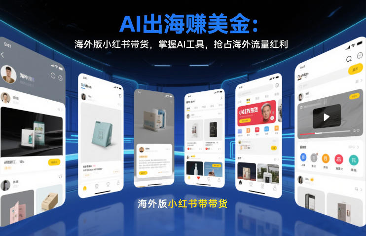 AI出海賺美金：海外版小红书带货，掌握AI工具，抢占海外流量红利(更新2026)-董叔项目网