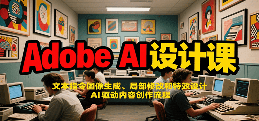 Adobe AI设计课:文本指令图像生成、局部修改和特效设计,AI驱动内容创作流程-董叔项目网
