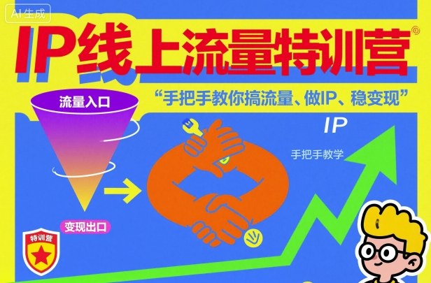 IP线上流量特训营，手把手教你搞流量、做IP、稳变现-董叔项目网