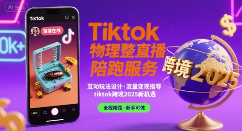 Tiktok物理整蛊直播陪跑服务-tiktok跨境2025-董叔项目网