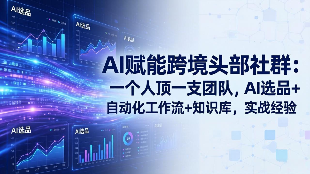 AI赋能跨境头部社群：一个人顶一支团队，AI选品+自动化工作流+知识库，实战经验-更新3月-董叔项目网