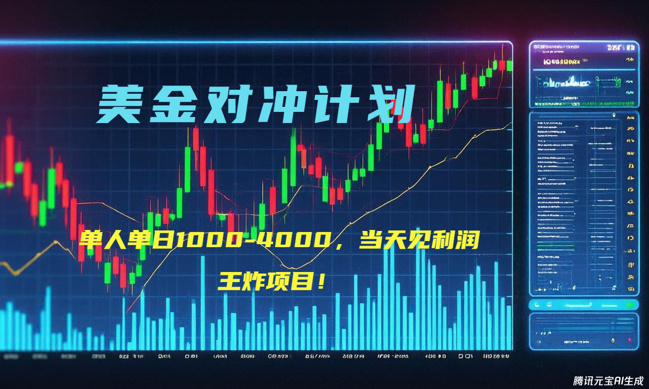 2025年最暴力项目“美金先登计划”最新最强对冲战法，每日实际收益1K-4K-董叔项目网