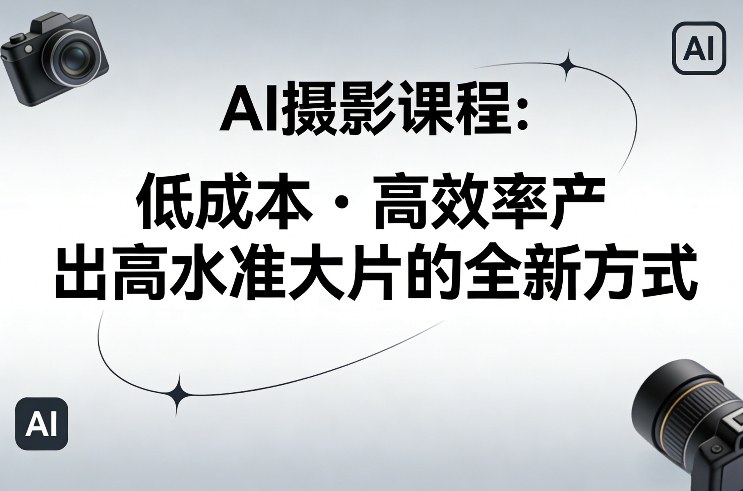 AI摄影课程，低成本高效率产出高水准大片的全新方式-董叔项目网