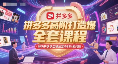 拼多多高阶打造爆款全套课程，解决拼多多店铺运营中99%的问题-董叔项目网