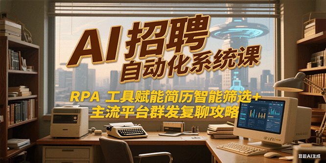 AI招聘自动化系统课，RPA工具赋能简历智能筛选+主流平台群发复聊全攻略-董叔项目网