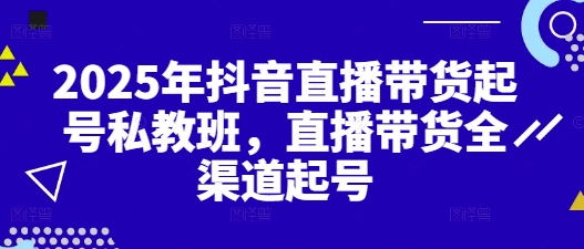2025年抖音直播带货起号私教班,直播带货全渠道起号-董叔项目网