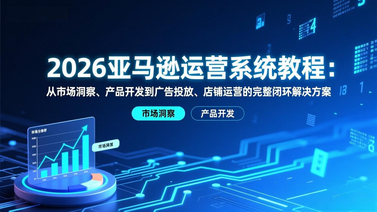 2026亚马逊运营系统教程:从市场洞察、产品开发到广告投放、店铺运营的完整闭环解决方案-董叔项目网