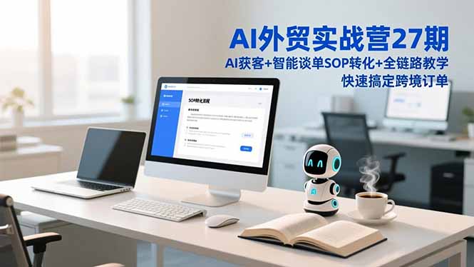 AI外贸实战营27期，AI获客+智能谈单+SOP转化+全链路教学，快速搞定跨境订单-董叔项目网