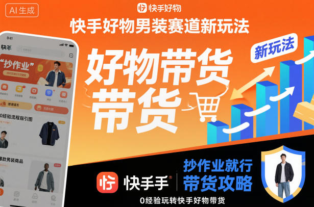 快手好物男装赛道新玩法,抄作业就行,0经验玩转快手好物带货-董叔项目网