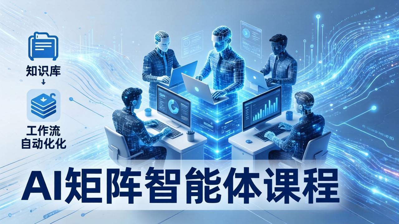 AI矩阵智能体实战：100个数字员工批量生产内容，文本知识库+工作流自动化全搞定-董叔项目网
