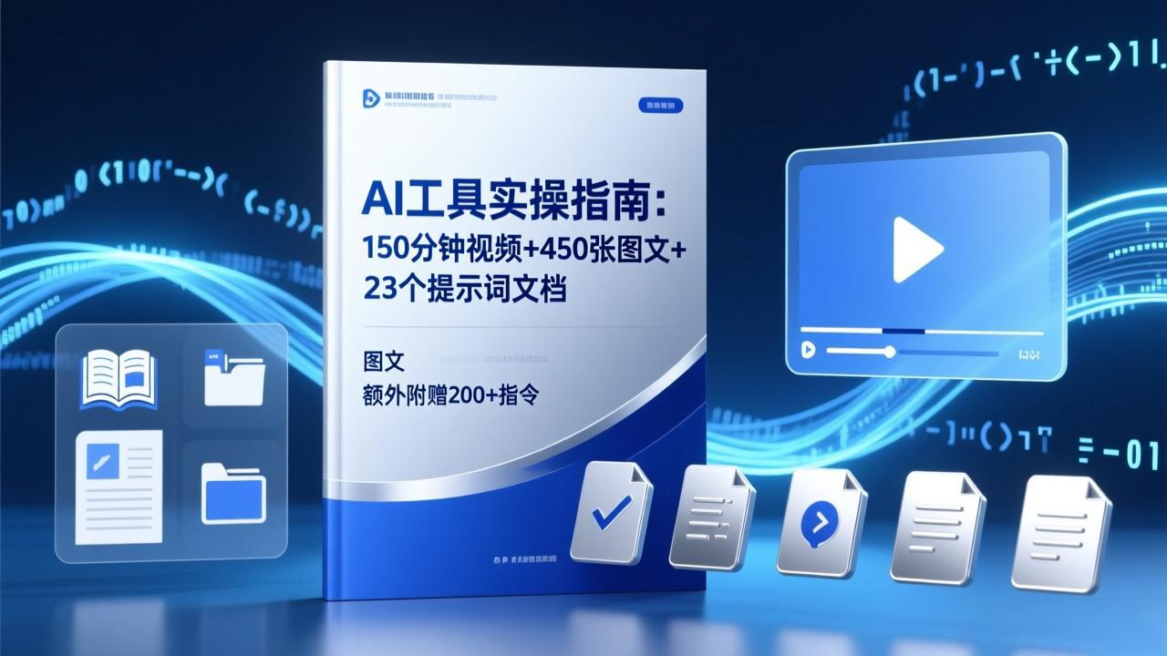 AI工具实操指南：150分钟视频+450张图文+23个提示词文档，额外附赠200+指令-董叔项目网