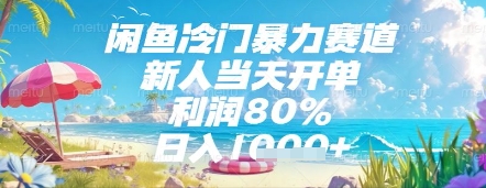 闲鱼冷门暴力赛道,新人当天开单,利润80%,日入几张,长期可做【揭秘】-董叔项目网