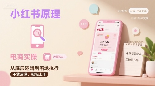 小红书原理以及详细实操流程，小红书电商教程-董叔项目网