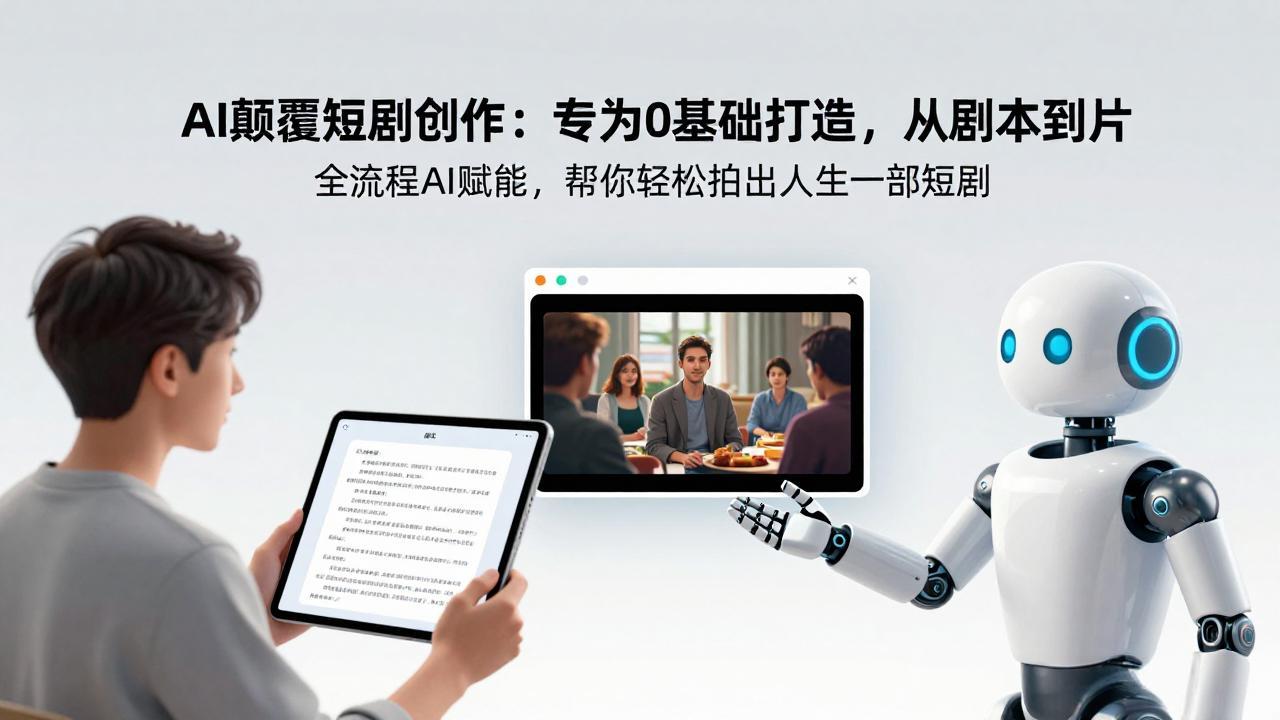 AI颠覆短剧创作：专为0基础打造，从剧本到成片全流程AI赋能，帮你轻松拍出人生第一部短剧-董叔项目网