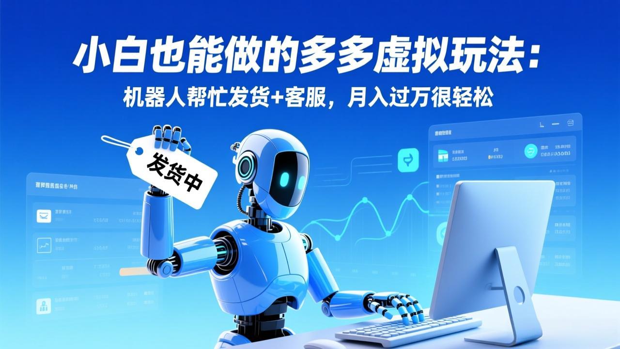 小白也能做的多多虚拟玩法：机器人帮忙发货+客服，月入过万很轻松-董叔项目网