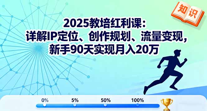 2025教培红利课：详解IP定位、创作规划、流量变现，新手90天实现月入20万-董叔项目网