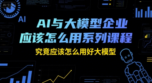 AI与大模型企业应该怎么用系列课程，究竟应该怎么用好大模型-董叔项目网