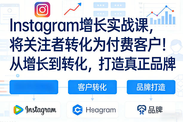 Instagram增长实战课,将关注者转化为付费客户!从增长到转化,打造真正品牌(双语字幕)-董叔项目网