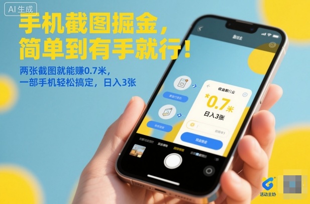 手机截图掘金，简单到有手就行！两张截图就能賺0.7米，一部手机轻松搞定，日入3张【揭秘】-董叔项目网