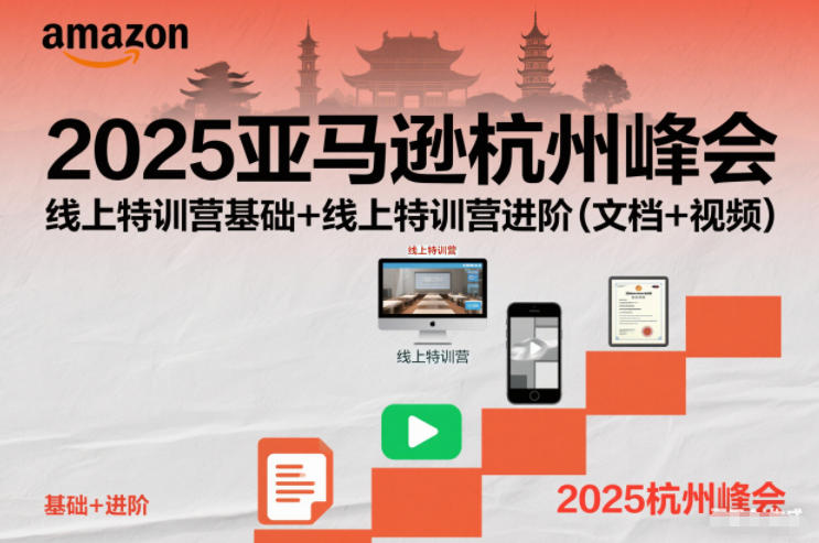 2025亚马逊杭州峰会，线上特训营基础+线上特训营进阶(文档+视频)-董叔项目网