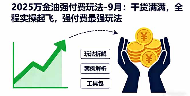 2025万金油强付费玩法-9月:干货满满,全程实操起飞,强付费最强玩法-董叔项目网