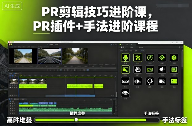 PR剪辑技巧进阶课,PR插件+手法进阶课程-董叔项目网
