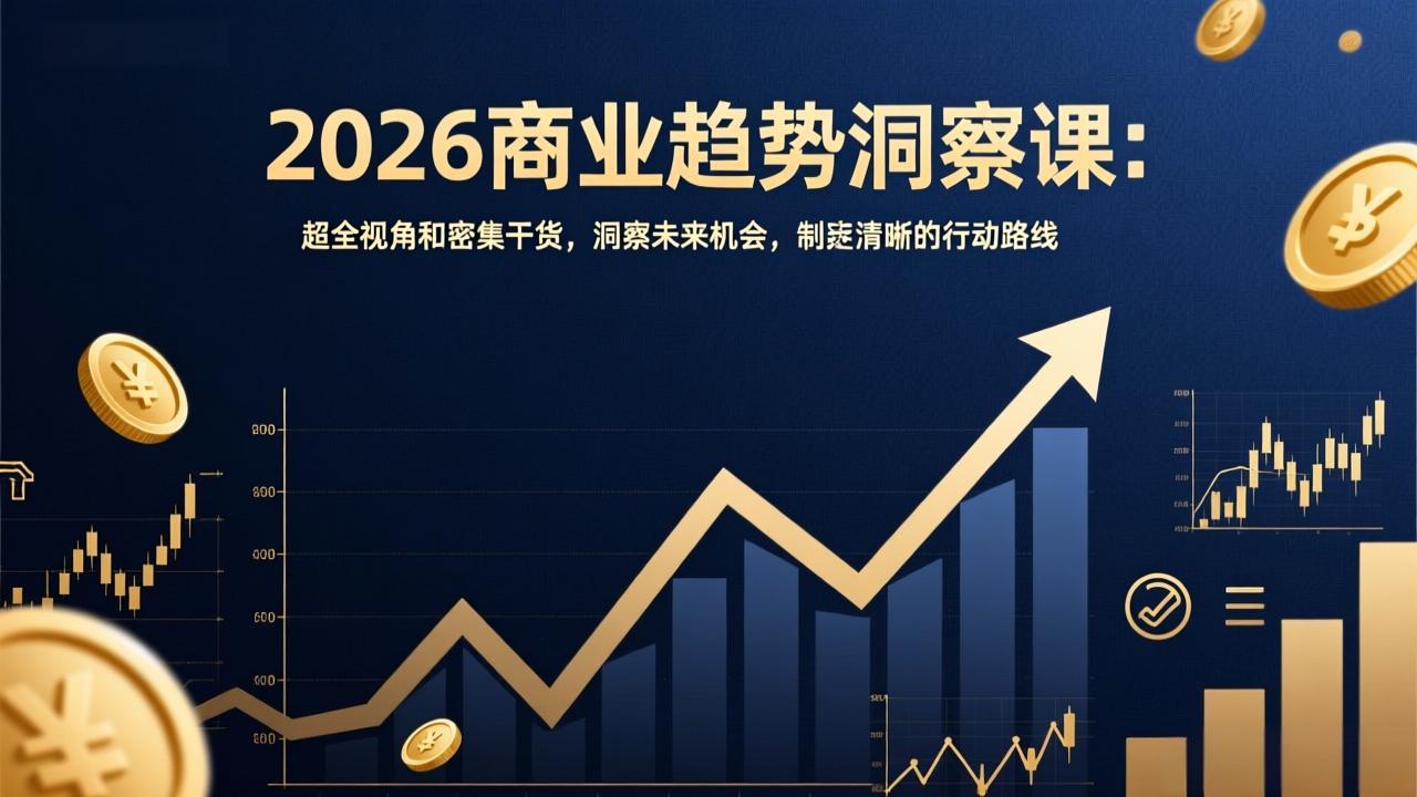2026商业趋势洞察课：超全视角和密集干货，洞察未来机会，制定清晰的行动路线-董叔项目网