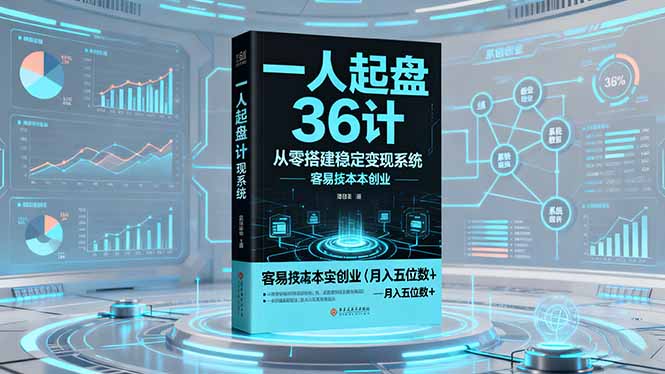 一人起盘36计:从零搭建稳定变现系统,实现低成本创业,月入五位数+-董叔项目网