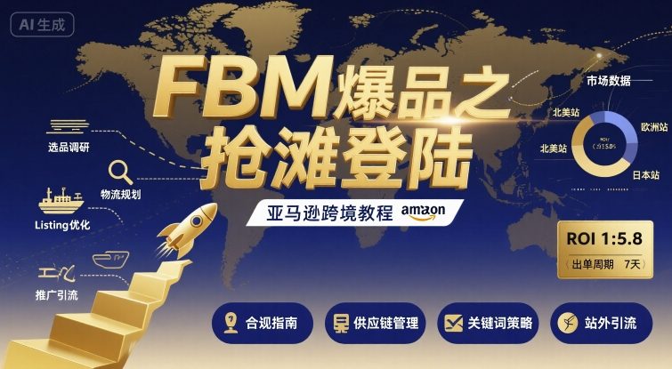 FBM爆品之抢滩登陆-亚马逊跨境教程-董叔项目网