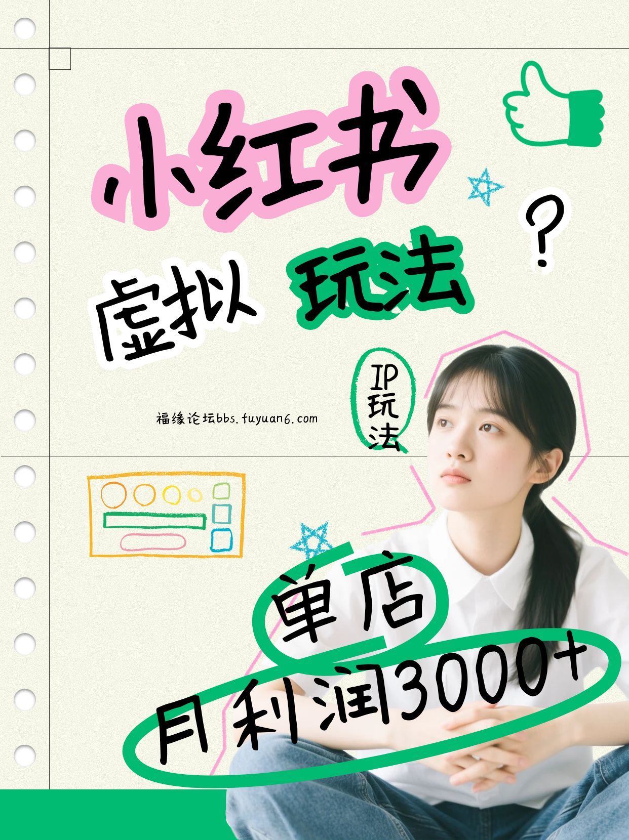 小红书虚拟玩法(铺货流和单品玩法),单店月利润3000+,IP打法+原创商品(0违规)-董叔项目网