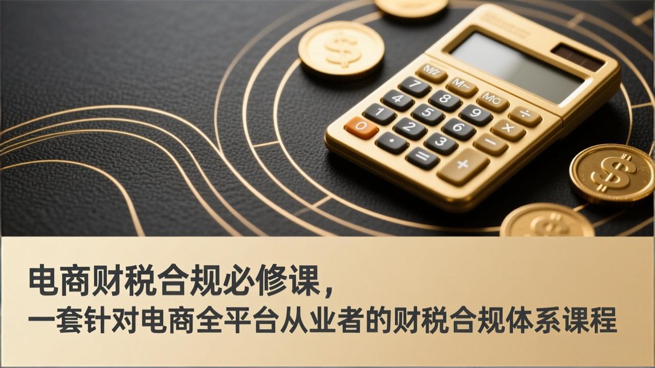 电商财税合规必修课，是一套针对电商全平台从业者的财税合规体系课程-董叔项目网