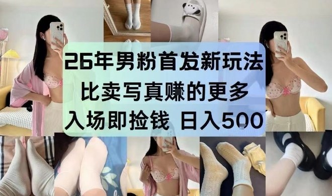 26年男粉首发最新3.0玩法,独此一家,比卖写真賺的更多,入场即捡钱,日入5张【揭秘】-董叔项目网