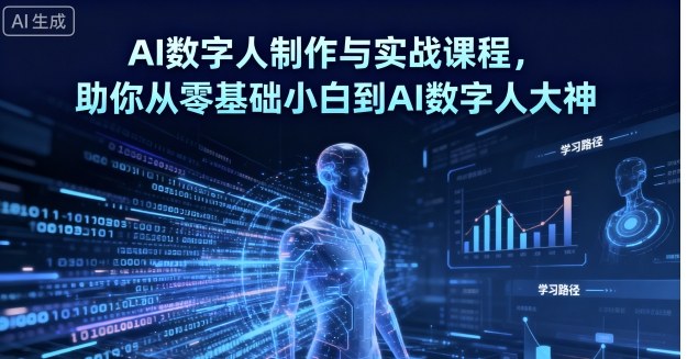 AI数字人制作与实战课程,助你从零基础小白到AI数字人大神-董叔项目网